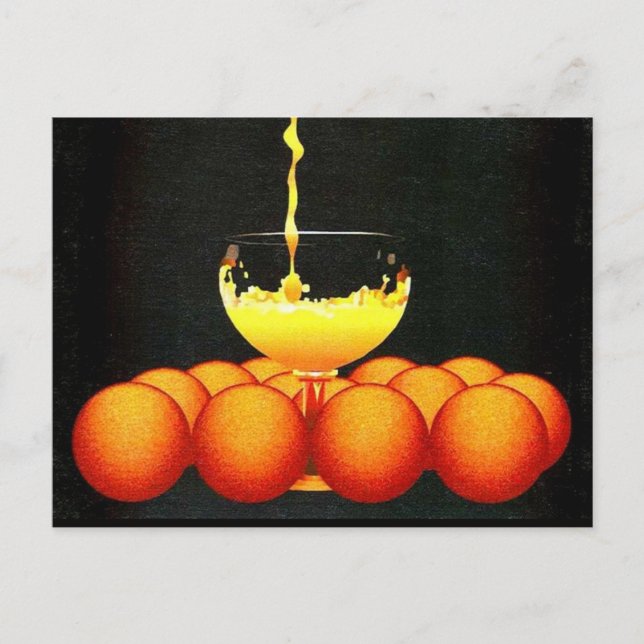 Postal Jugo naranja / Naranjas ... Mark Edward Westerfiel (Anverso)