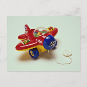 Postal Juguete de avión colorido para niños