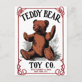 Postal juguete de oso de peluche