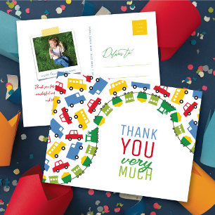 Postal Juguetes de niños Transporte Coche Tren Autobús Ca