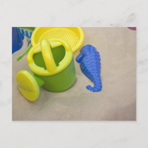 Postal Juguetes en la playa