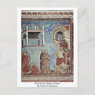 Postal Juicio Por Incendio Antes Del Sultán Por Giotto Di