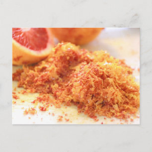 Postal Juicy Citrus Naranjas de sangre y el pecho