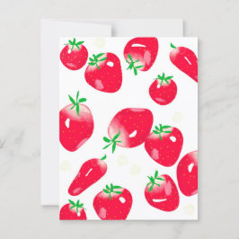 Postal Juicy Red Strawberries Postcard (Blanco)