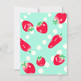Postal Juicy Red Strawberries Postcard (Mint)