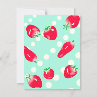 Postal Juicy Red Strawberries Postcard (Mint)