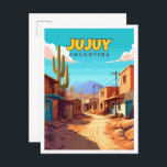 Postal Jujuy Argentina ilustracion de viaje vintage<br><div class="desc">Jujuy Argentina lugar de viaje vintage ilustracion</div>