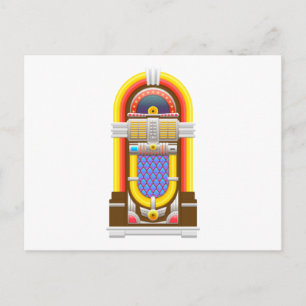 Postal Jukebox de estilo antiguo de los años 50