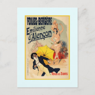 Postal Jules Chéret, anuncio, 1890