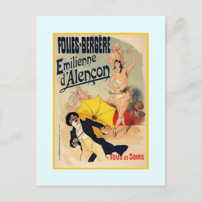 Postal Jules Chéret, anuncio, 1890 (Anverso)