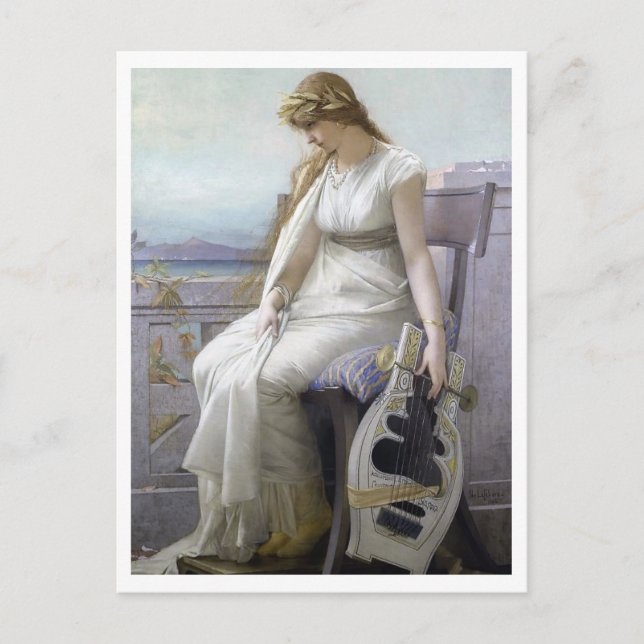 Postal Jules Joseph LeFebvre, Sappho, 1884 (Anverso)