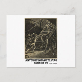 Postal Jules Verne Veinte Mil Ligas Squid
