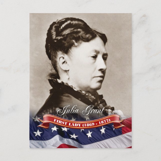 Postal Julia Grant, Primera Dama de los Estados Unidos (Anverso)