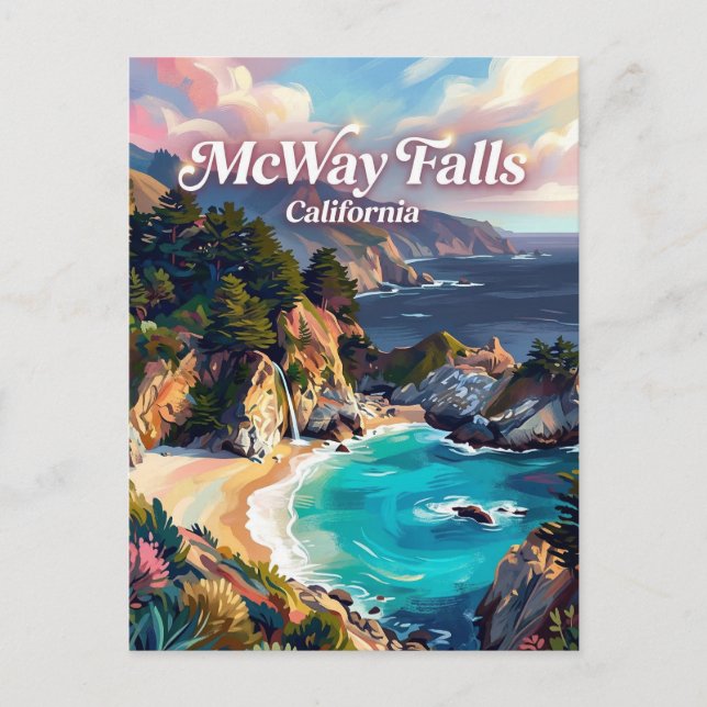 Postal Julia Pfeiffer Burns California (Anverso)