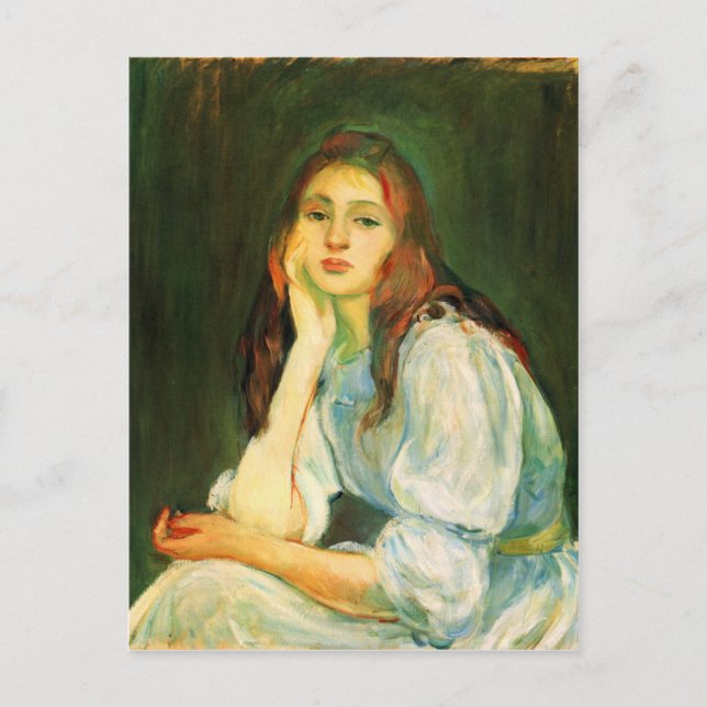 Postal Julia que soña por Berthe Morisot (Anverso)