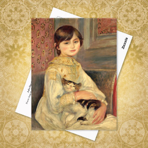 Postal Julie Manet Cat Pierre-Auguste Renoir