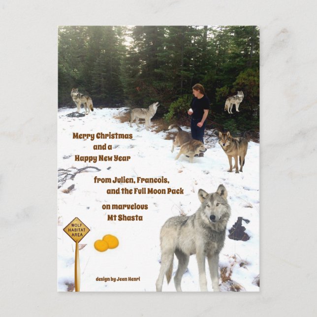 Postal Julien, Francois y el Paquete Luna Completo (Anverso)