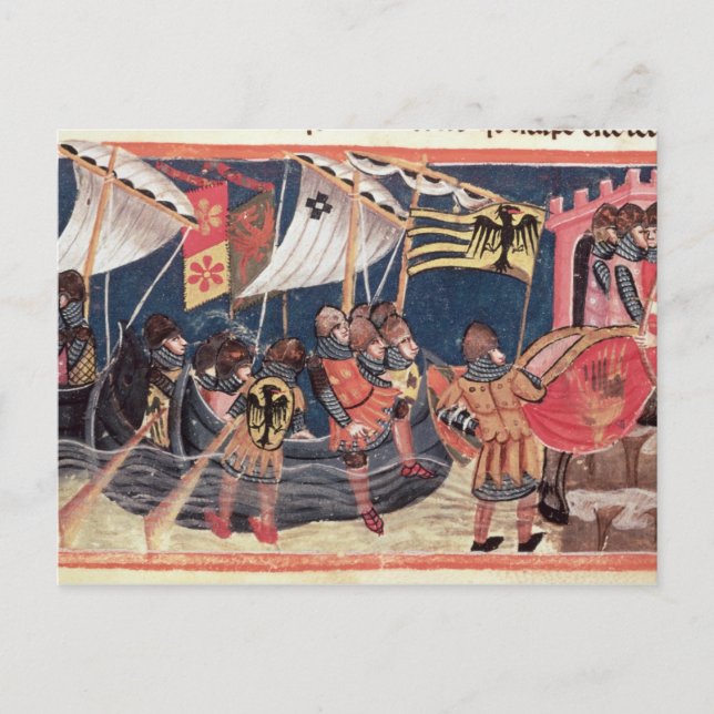 Postal Julio César aterrizando en Inglaterra (Anverso)