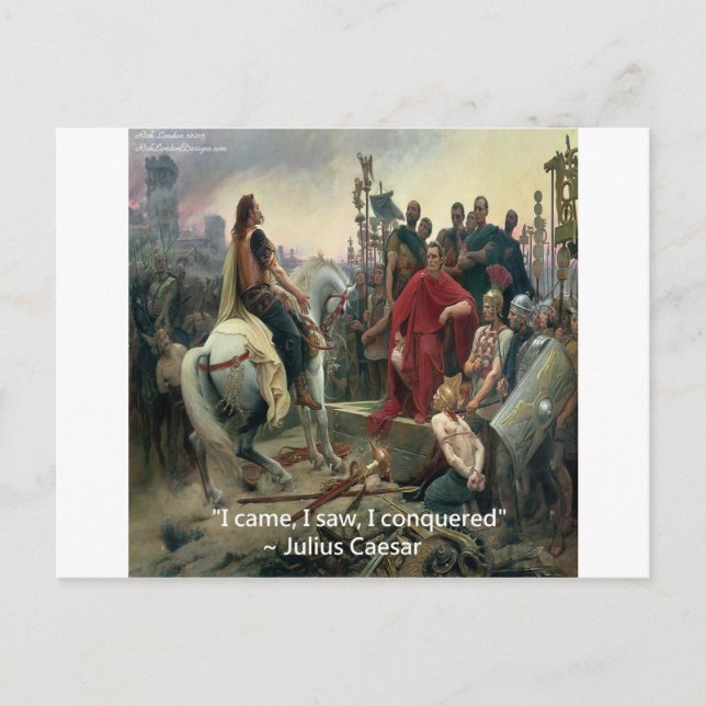 Postal Julio César Vine Vi Conquisté (Anverso)