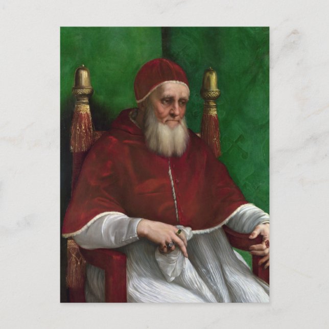 Postal Julius II por Raphael Postcard (Anverso)
