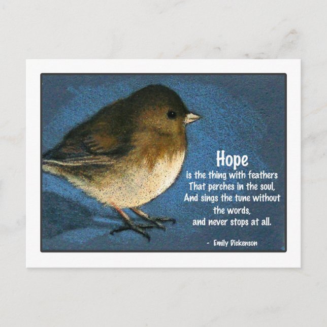 POSTAL JUNCO BIRD CON DICHO (Anverso)