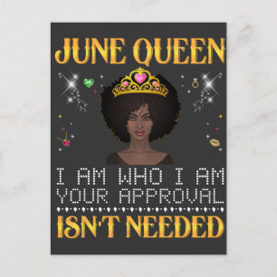Postal june queen, soy quien soy tu aprobación no es nece