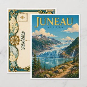 Postal Juneau Alaska Glaciar Mendenhall GeoSaga