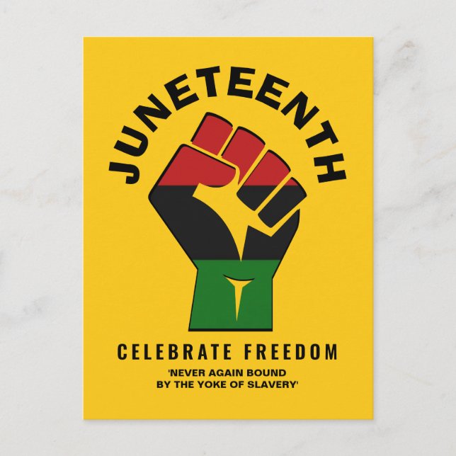 Postal JUNETEENTH celebra la libertad (Anverso)