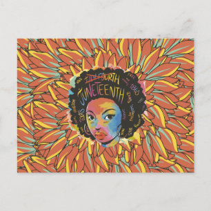 Postal Juneteenth Sunflower - Día de la Libertad Negra 18
