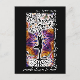 Postal Jung Motivational Cote Tree Roots Heaven Mandala