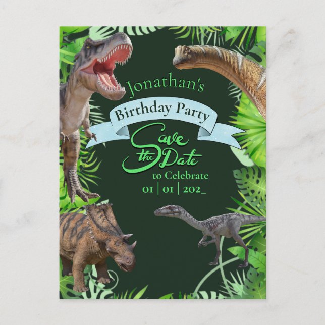 Postal Jungla Jurásica Mundial de Dinosaurios (Anverso)