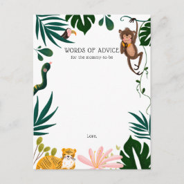 Postal Jungle Baby Shower Words of Advice