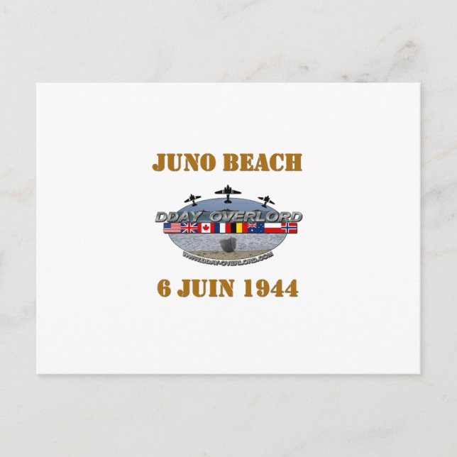 Postal Juno Beach 1944 Normandie (Anverso)