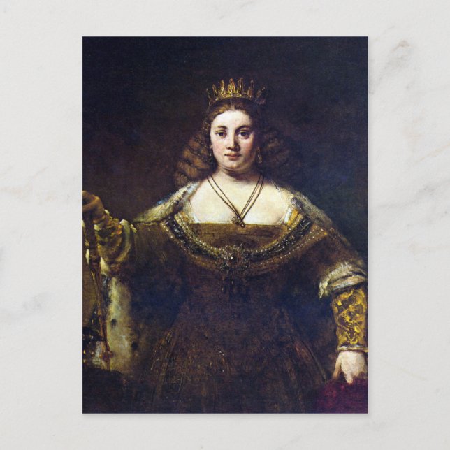 Postal Juno de Rembrandt Harmenszoon van Rijn (Anverso)