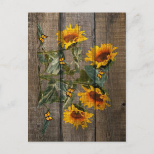 Postal Junta de Barniz de Mariposas Rusas Sunflower