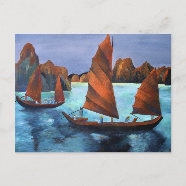 Postal Juntas En La Bahía Del Dragón Descendiente (Anverso)