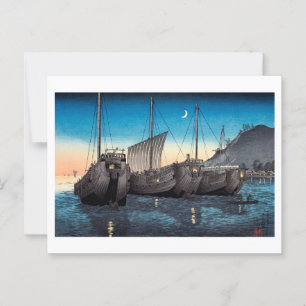 Postal Juntas ukiyoe [komei] en la bahía de Inatori, Izu