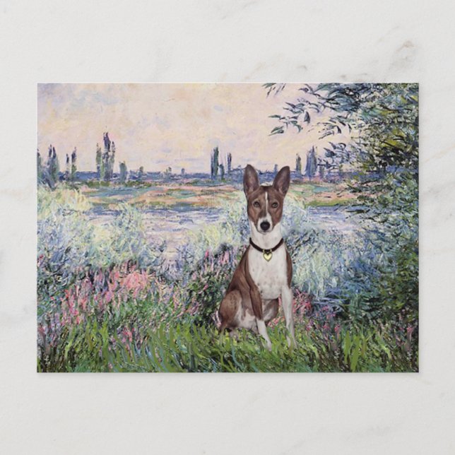 Postal Junto al Sena - Basenji (Anverso)