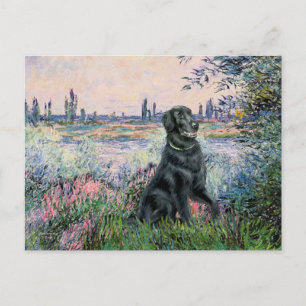 Postal Junto al Sena - Retriever de capa plana