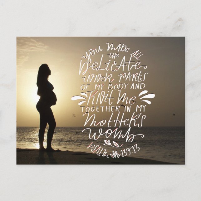 Postal Juntos en el vientre de la madre (Anverso)