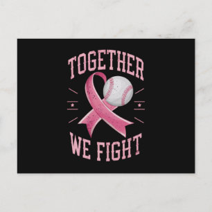 Postal Juntos Luchamos Softbol Conciencia del Cáncer de S