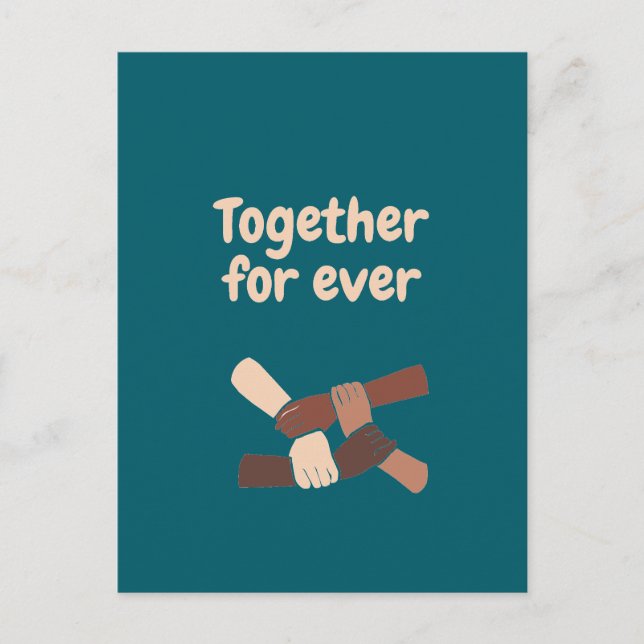 Postal Juntos para siempre - citas de vida (Anverso)