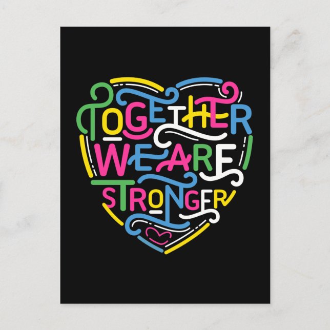 Postal Juntos Somos Más Fuertes (Anverso)