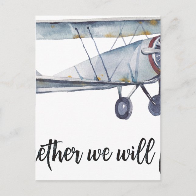 Postal Juntos volaremos (Anverso)