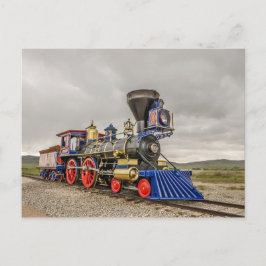 Postal Júpiter de la locomotora de vapor