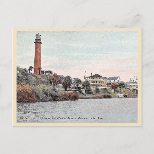 Postal Júpiter Florida Lighthouse vintage (Anverso)