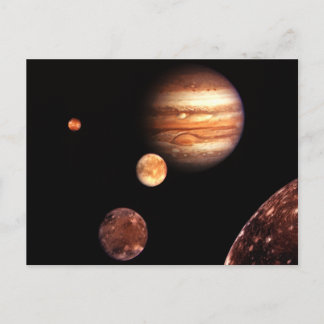Postal Júpiter Galilea Moons Astronomía y Regalos de Cien