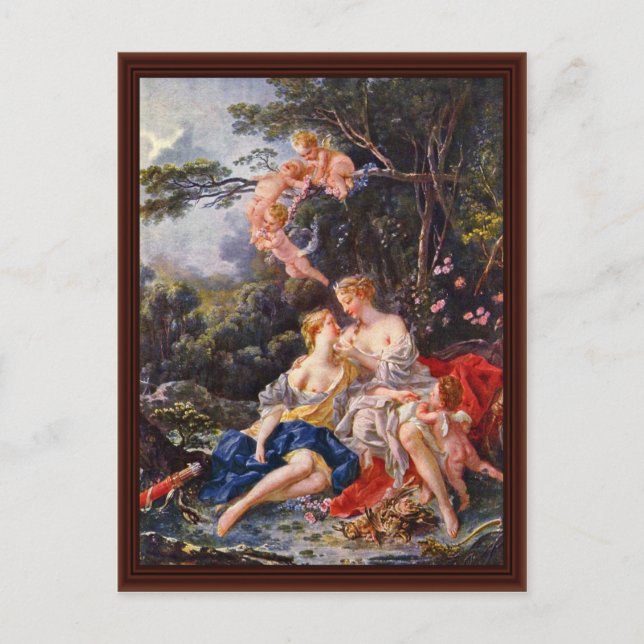 Postal Júpiter Y Callisto Por François Boucher (Anverso)