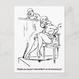 Postal Jurado de mujeres, divertido vintage