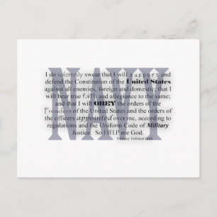Postal juramento de la marina de guerra